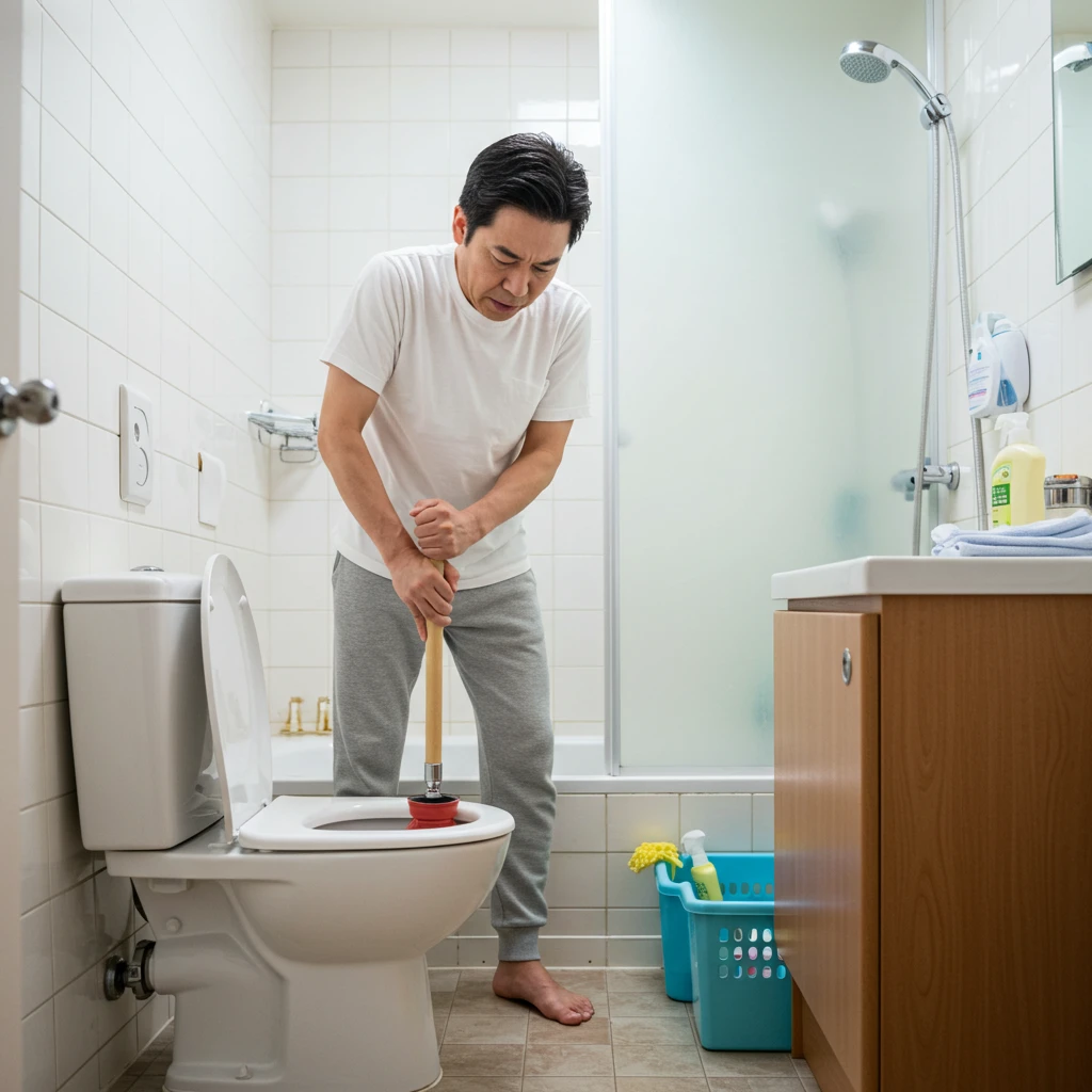 トイレの詰まりに苦労したKさんの経験
