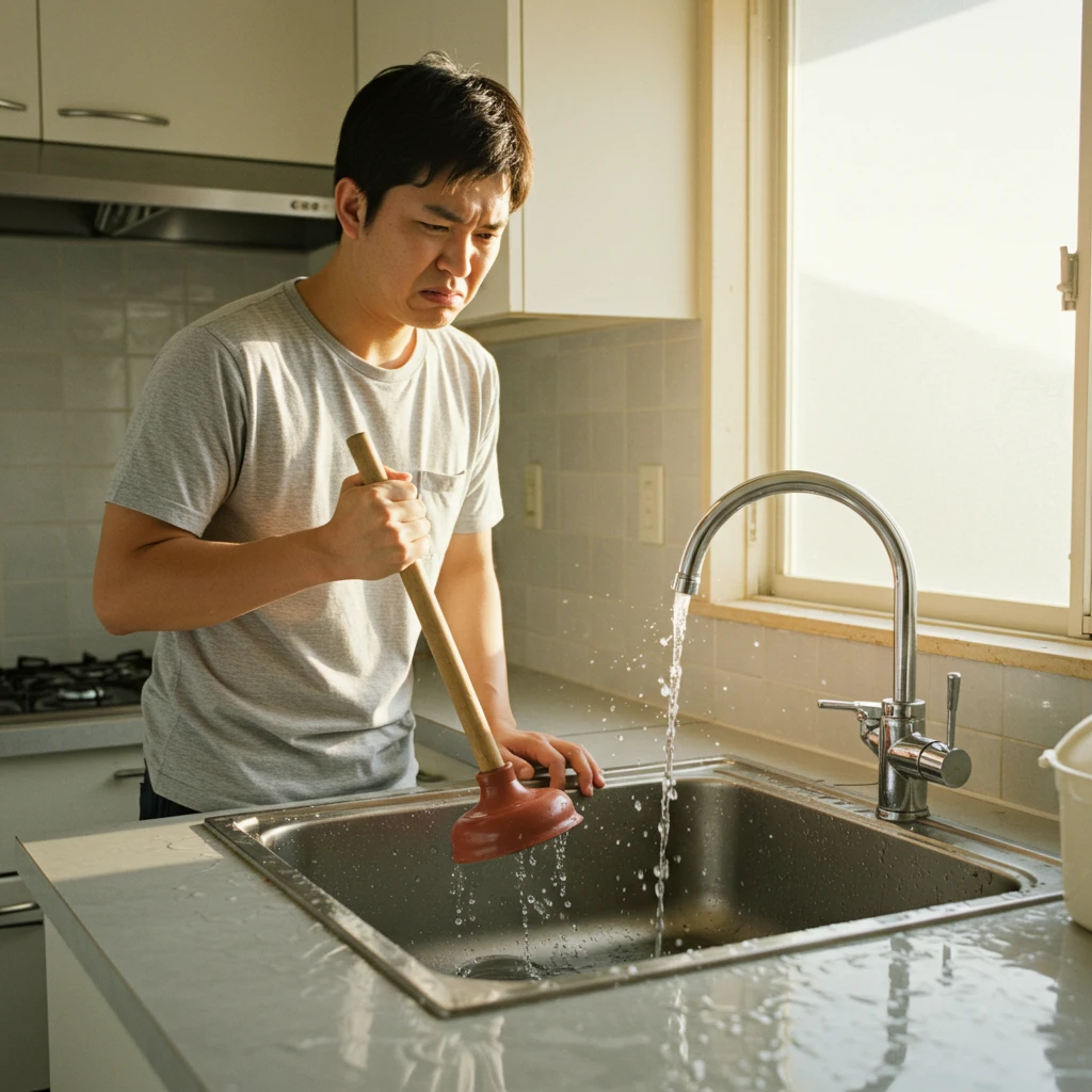 水の詰まりによる焦り