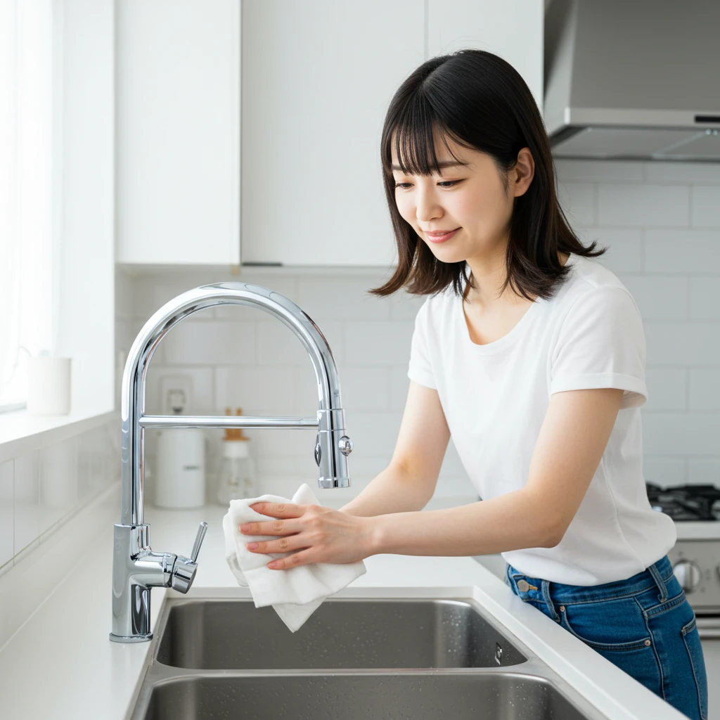 蛇口とシンクの日常的なケア