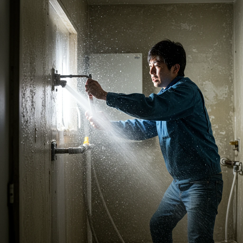 突然の水道管破裂への対処