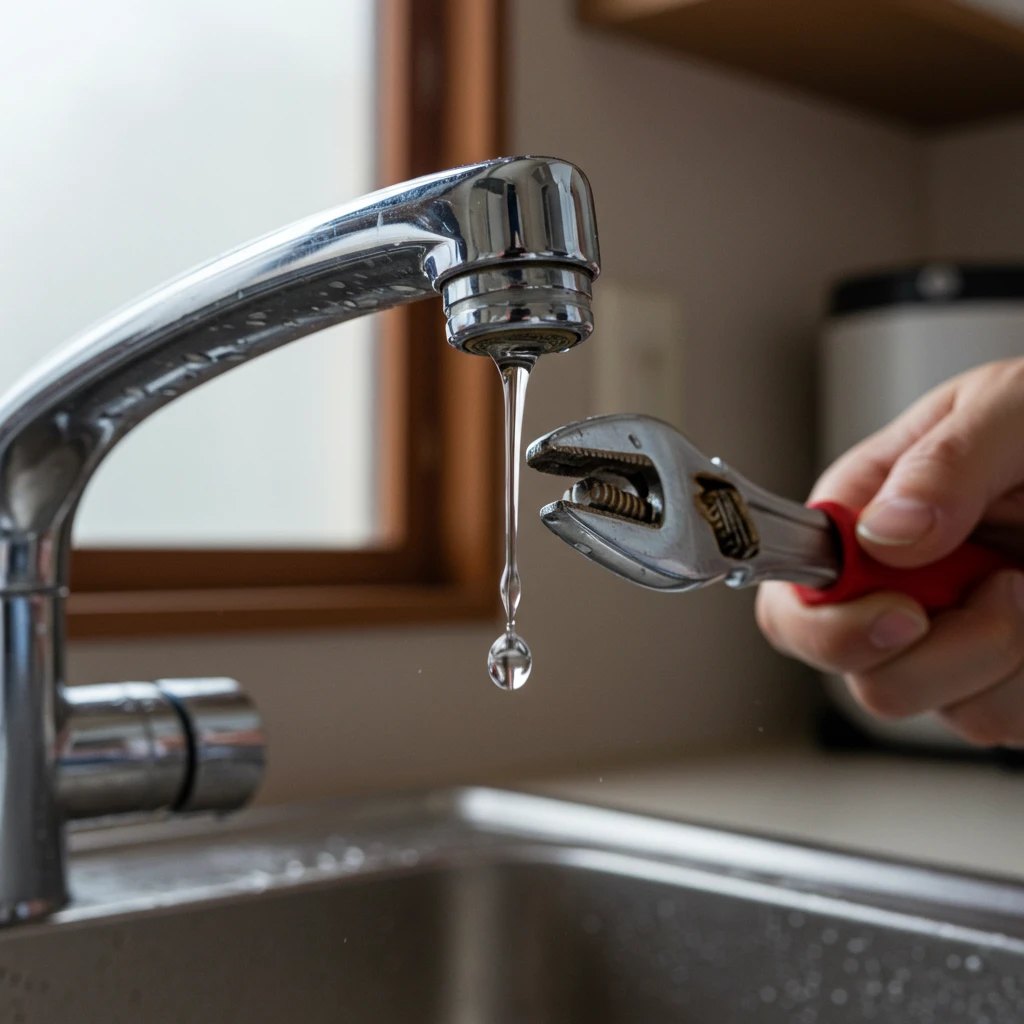 蛇口からの水漏れ