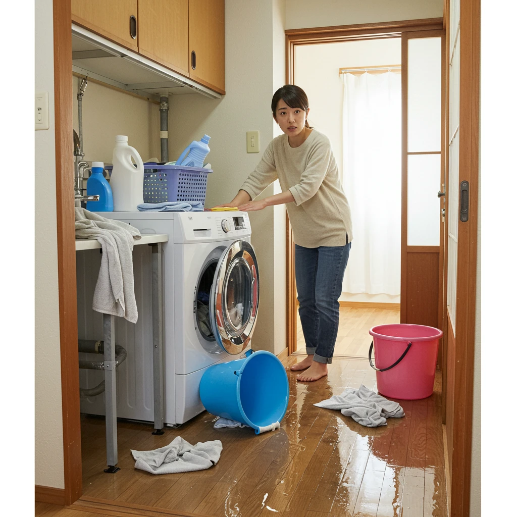 洗濯機から水が溢れてしまった