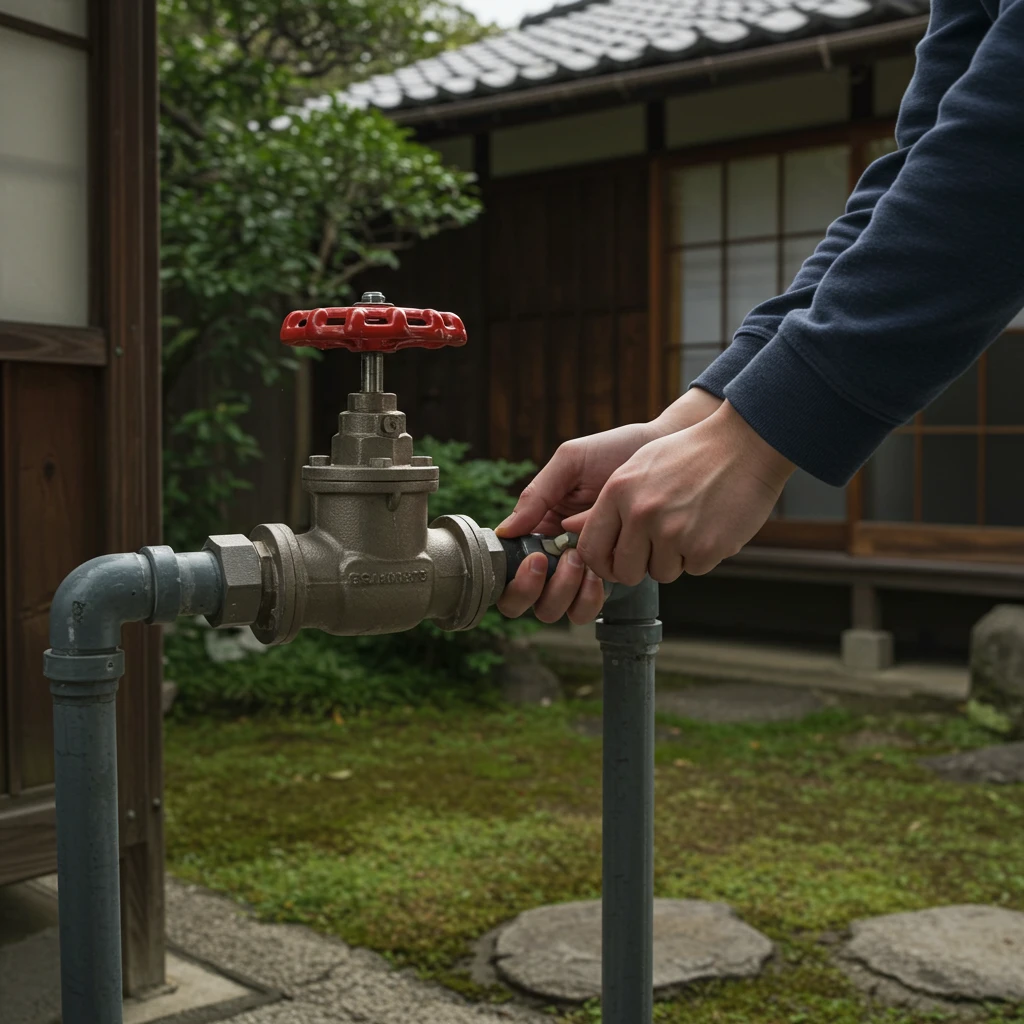 水の元栓を閉める
