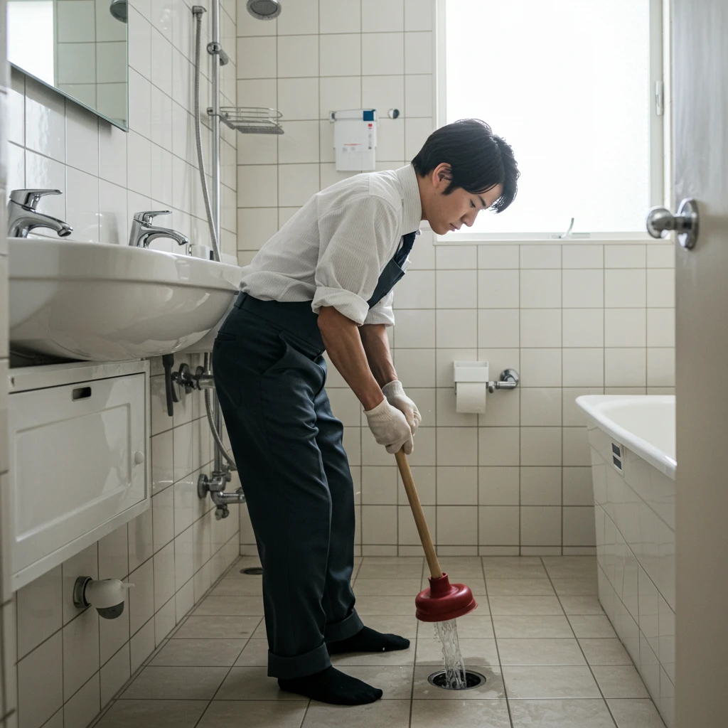 排水詰まりを経験したBさんの奮闘記