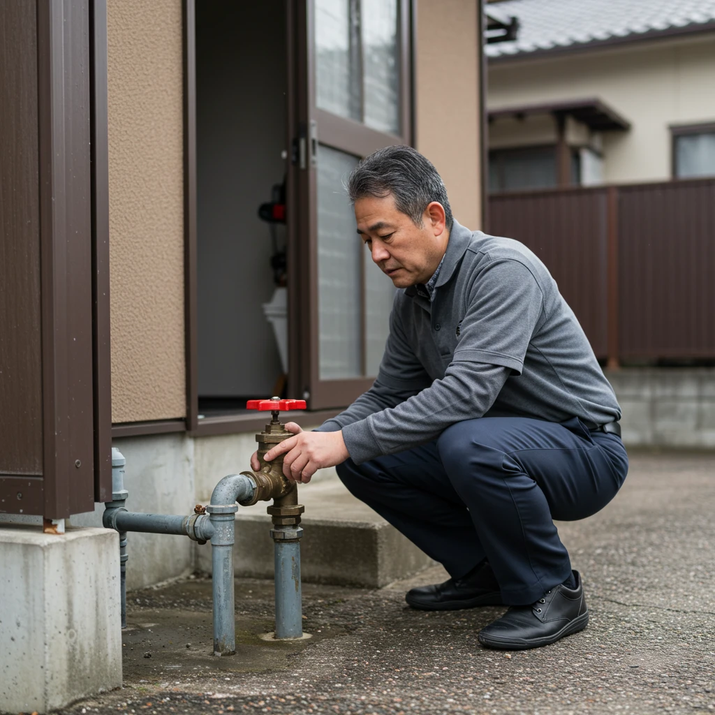 給水をストップする