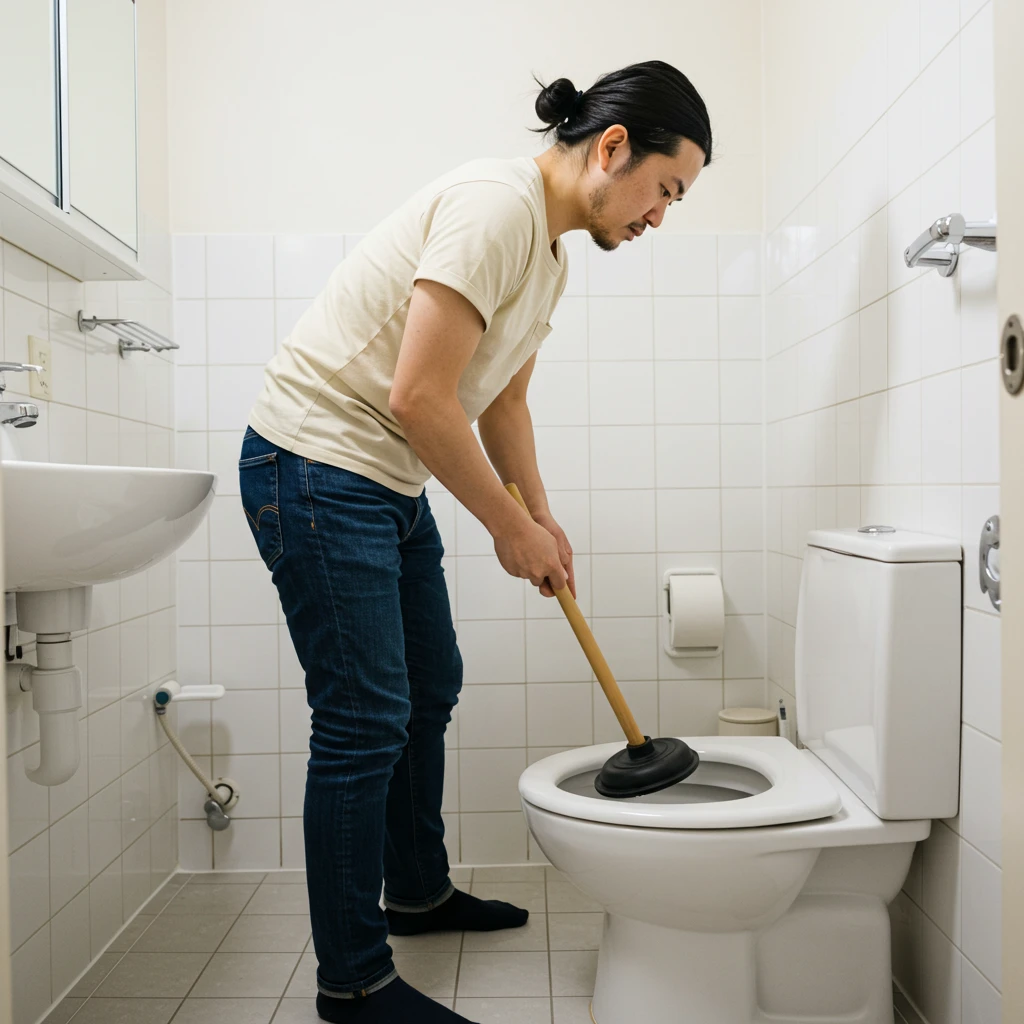 トイレの急なつまりの解消法