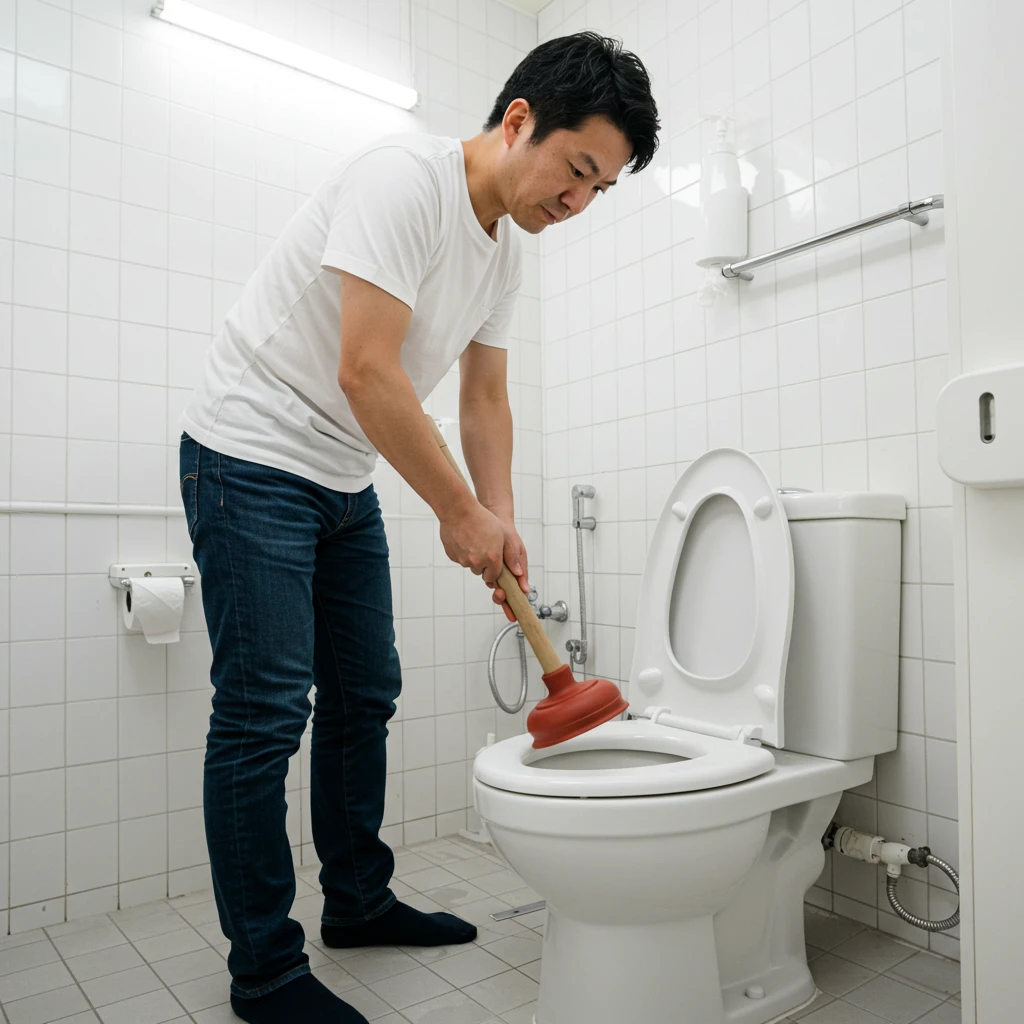 トイレの水があふれ出したら