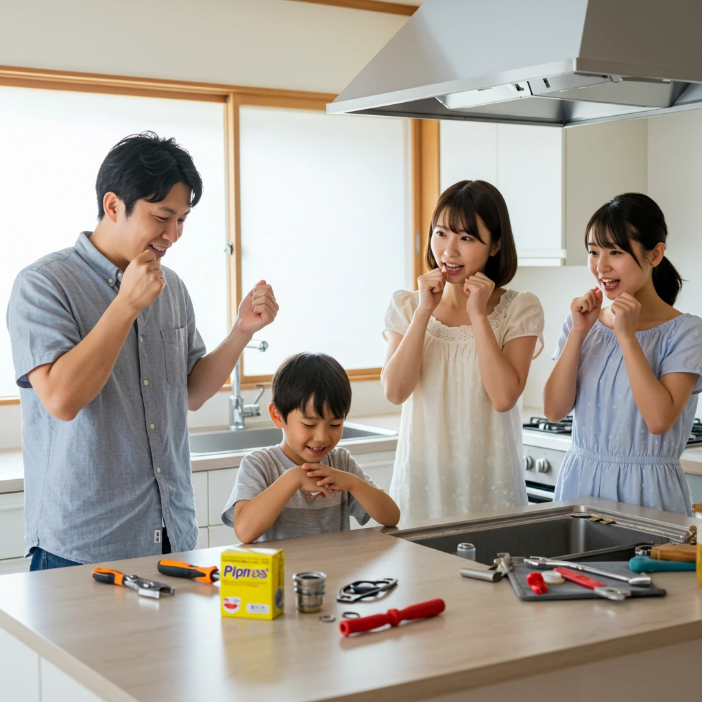 お客様の体験談：キッチンの水漏れ対応