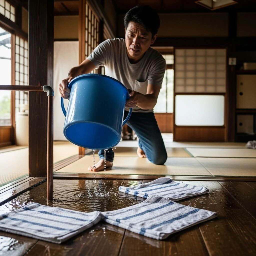 突然の水漏れによる被害とその対応