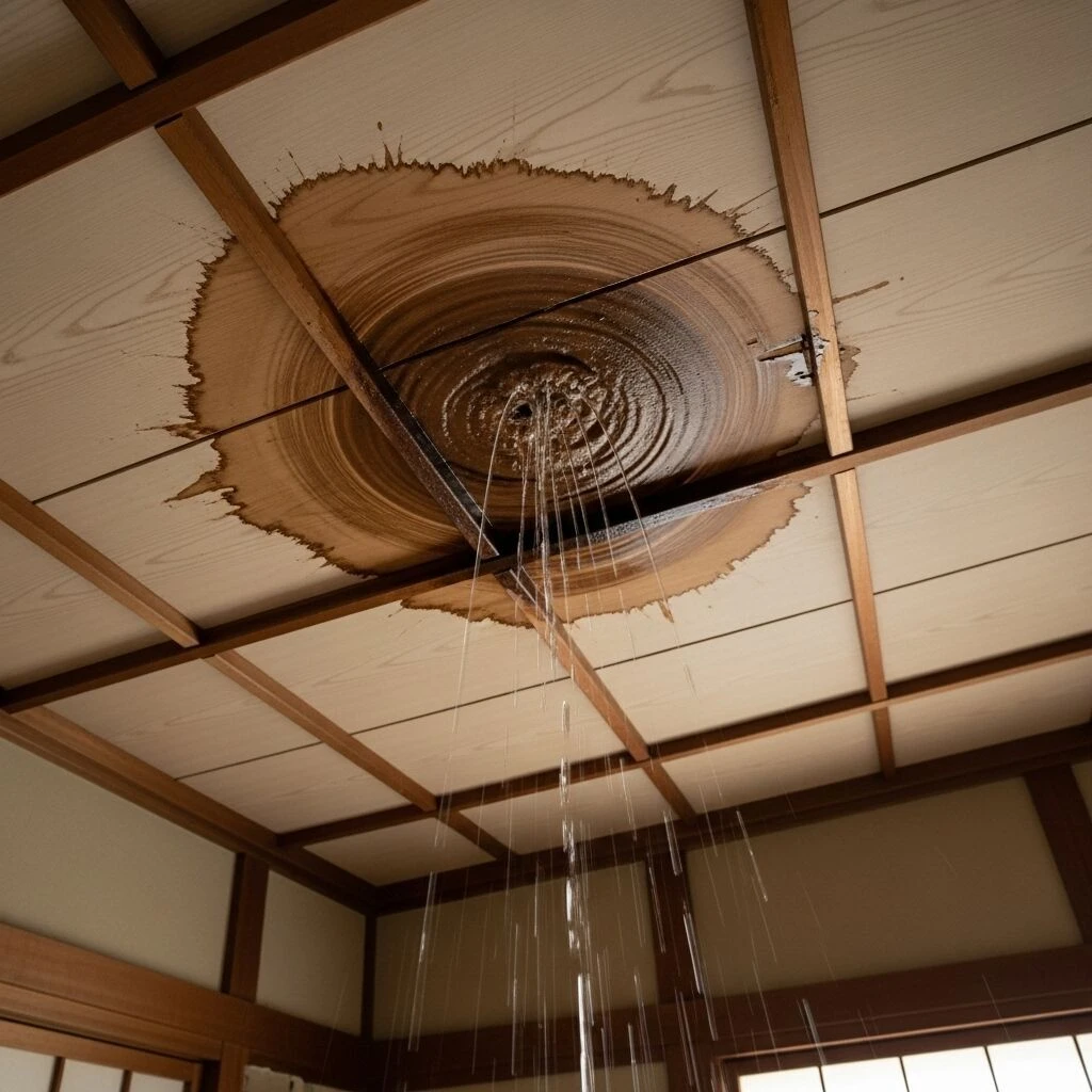 古い配管からの水漏れ事例