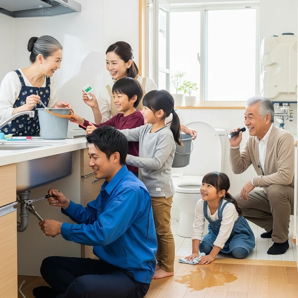家族全員で取り組む水まわりの管理