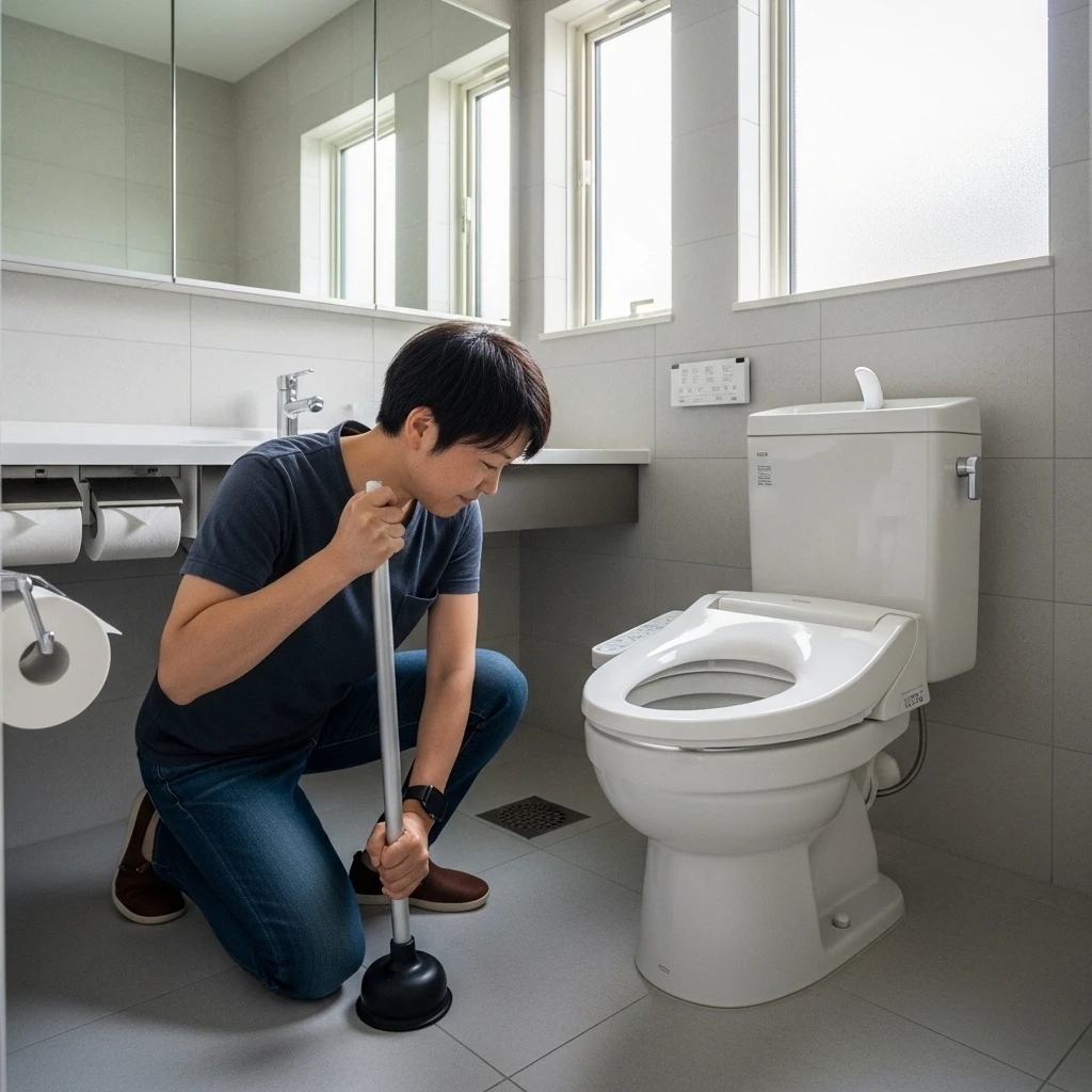 トイレの詰まりを解消した方法