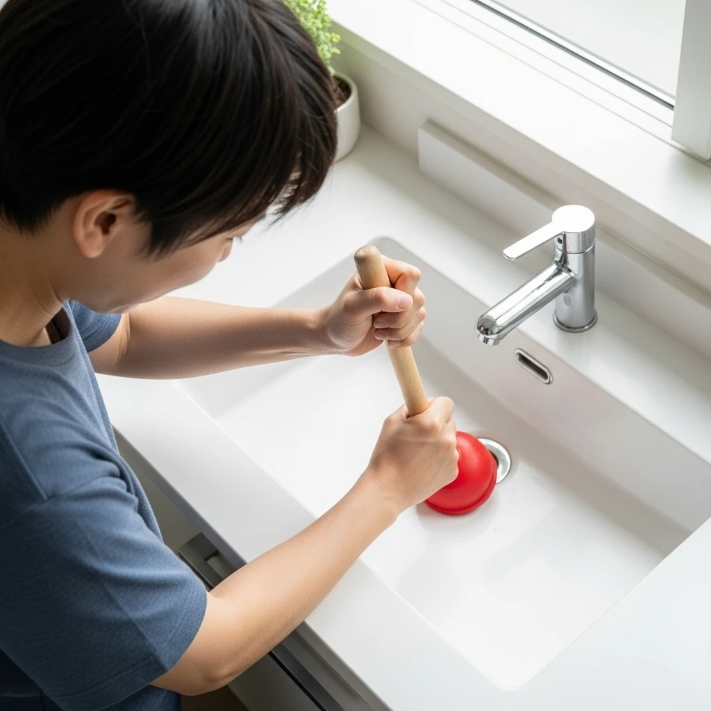 排水の詰まりを確認する方法