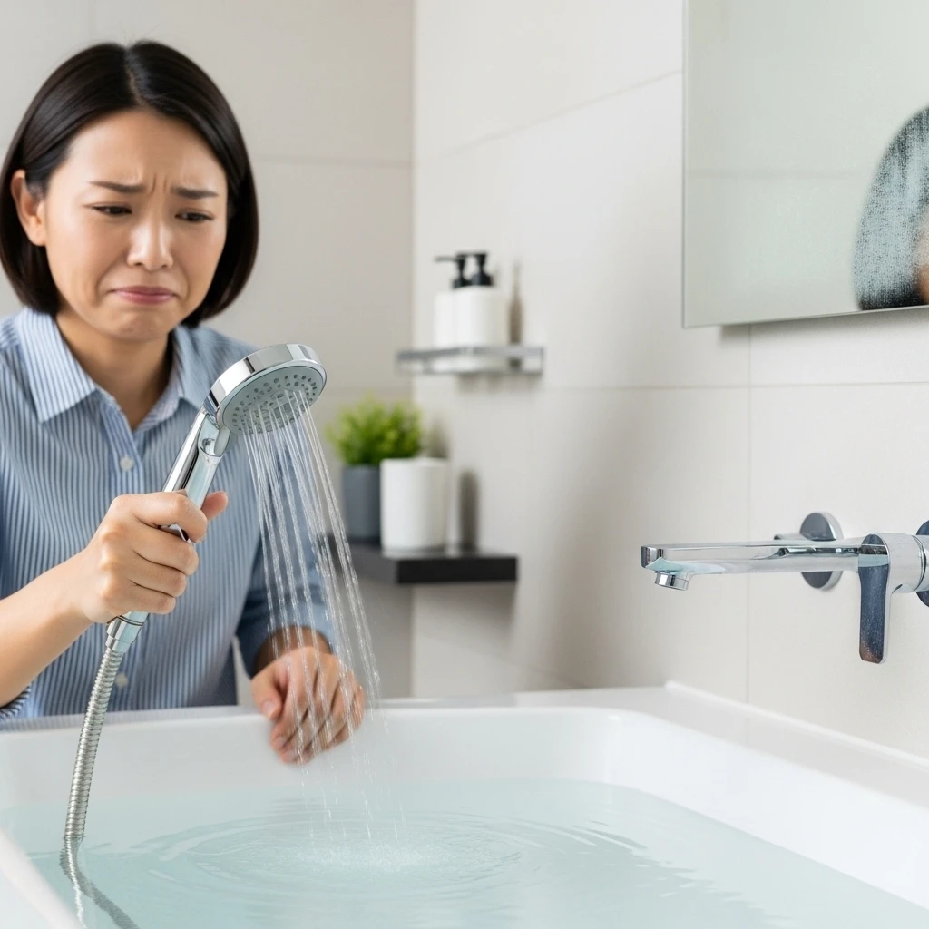 突然の水圧低下に驚いたケース