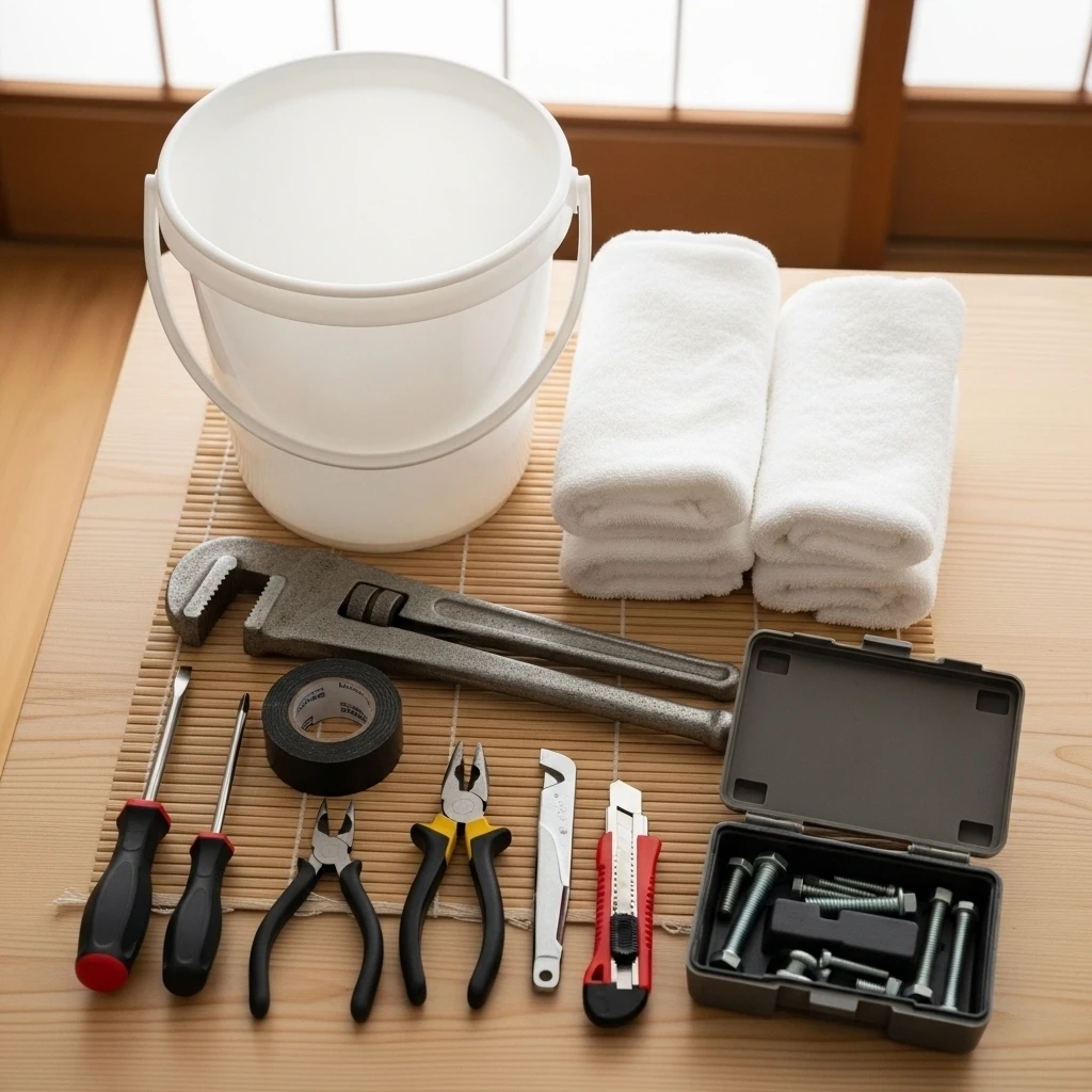 水のトラブルに備えるための備品リスト