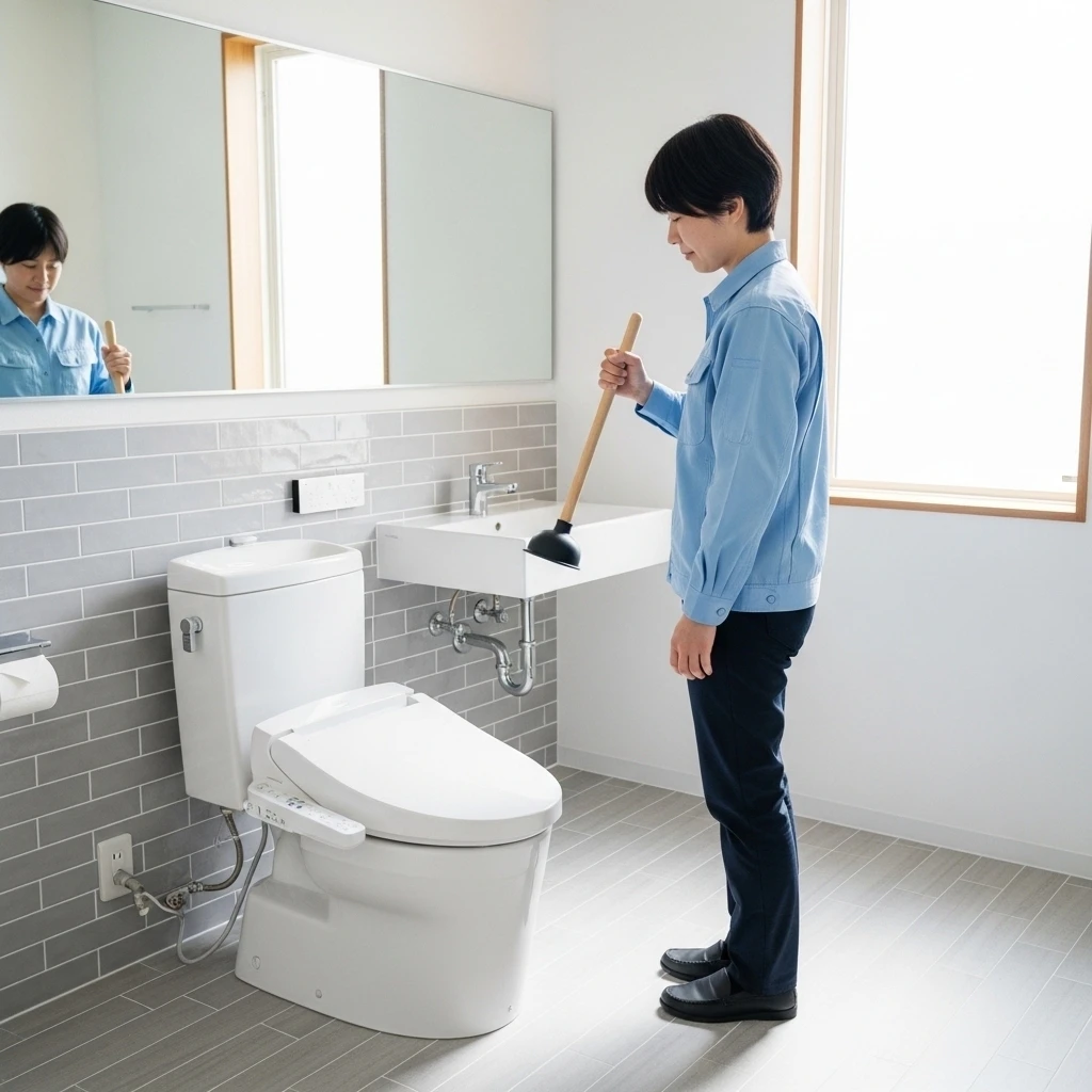 トイレの詰まりを解消するステップ