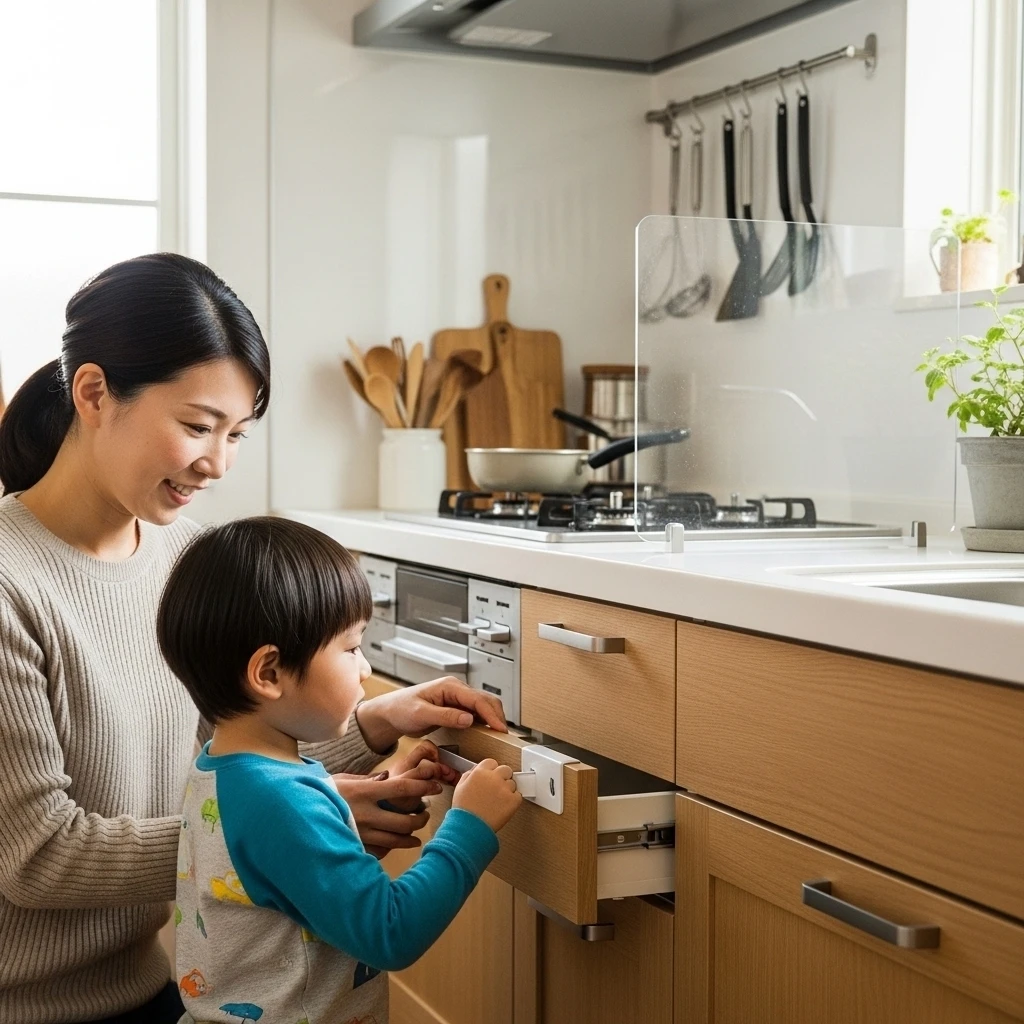 キッチン周りでの子供の安全を守るために