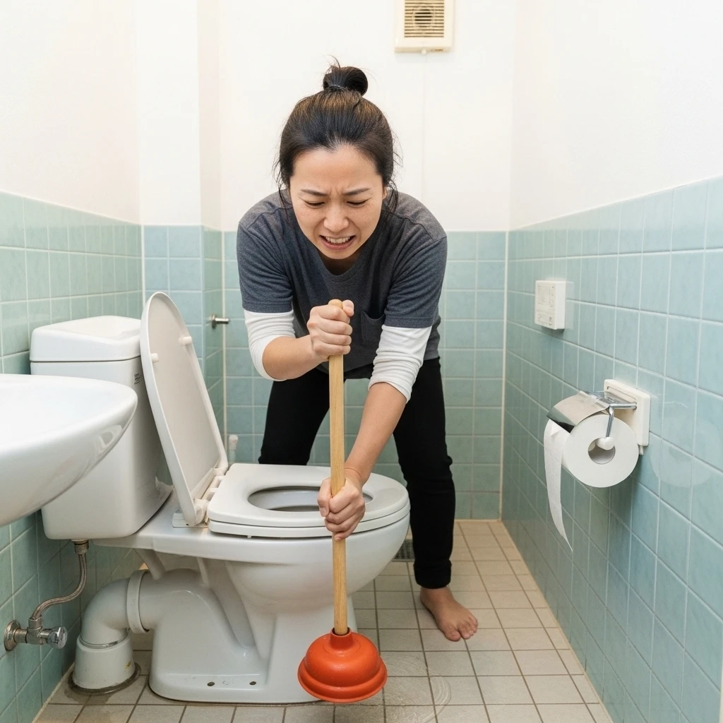 急なトイレ詰まりにどう対応したか