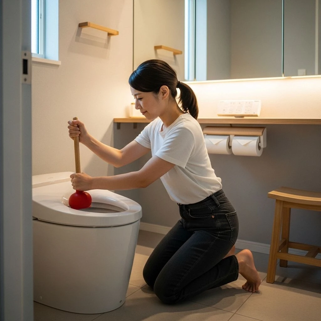 トイレが詰まった時の応急対応