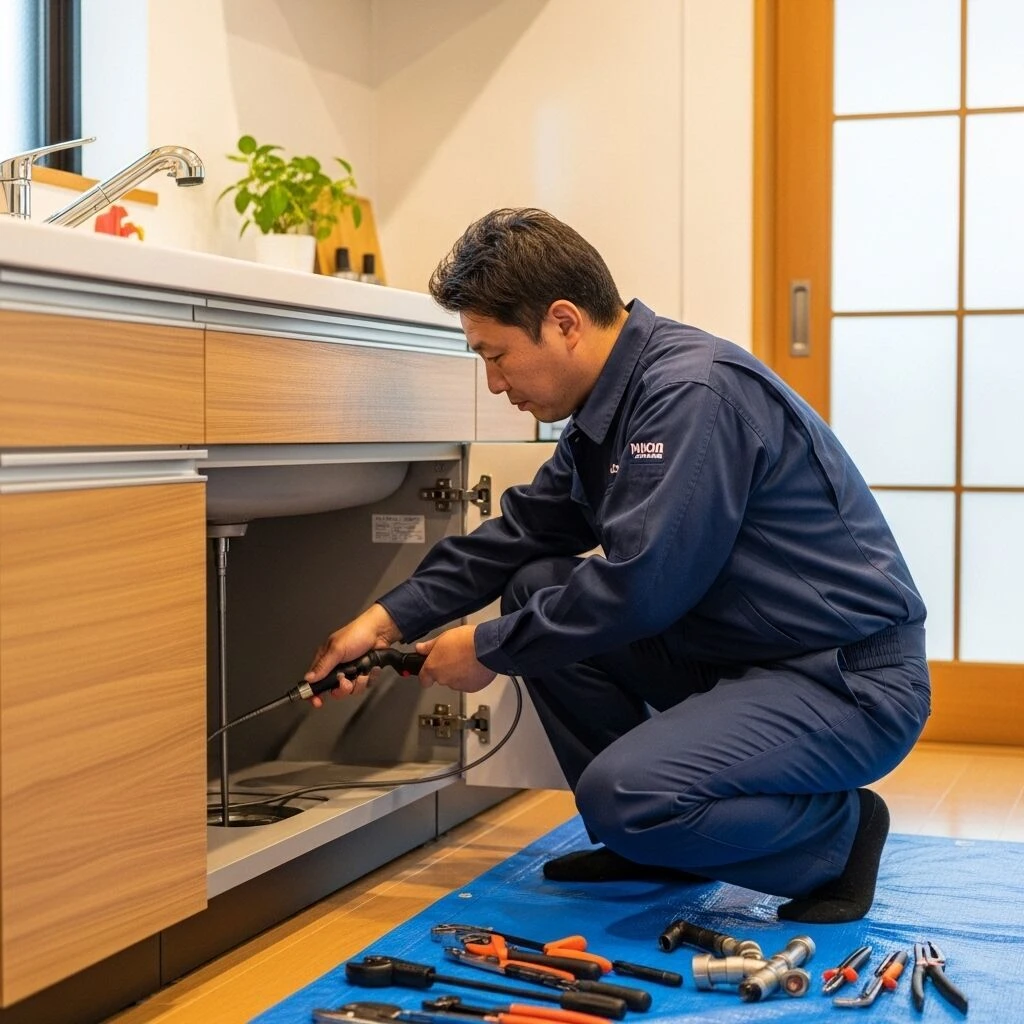 お客様Bのキッチン配管詰まり相談