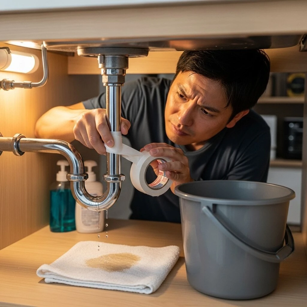 自宅にあるもので水漏れを防ぐ