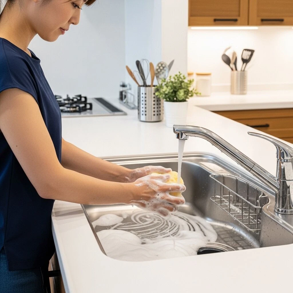 排水口やシンクのこまめな掃除
