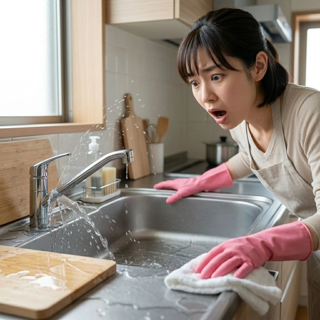 「急な水漏れで困った！」一部始終