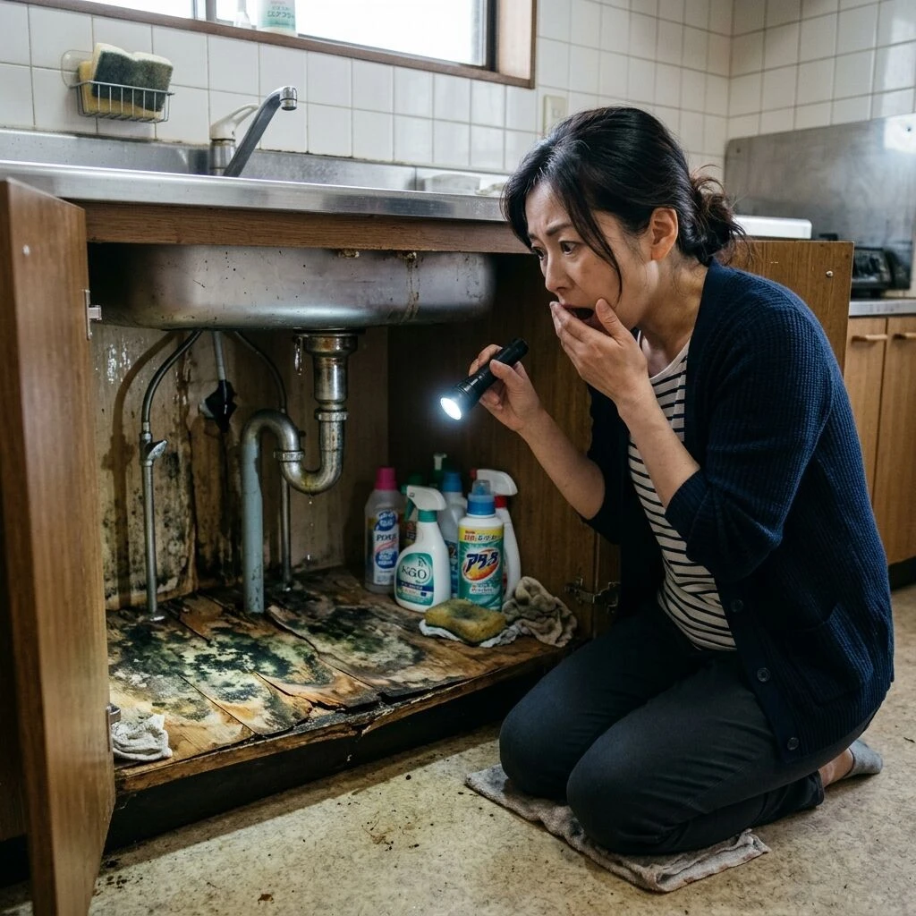 長年の水漏れが突然の被害に