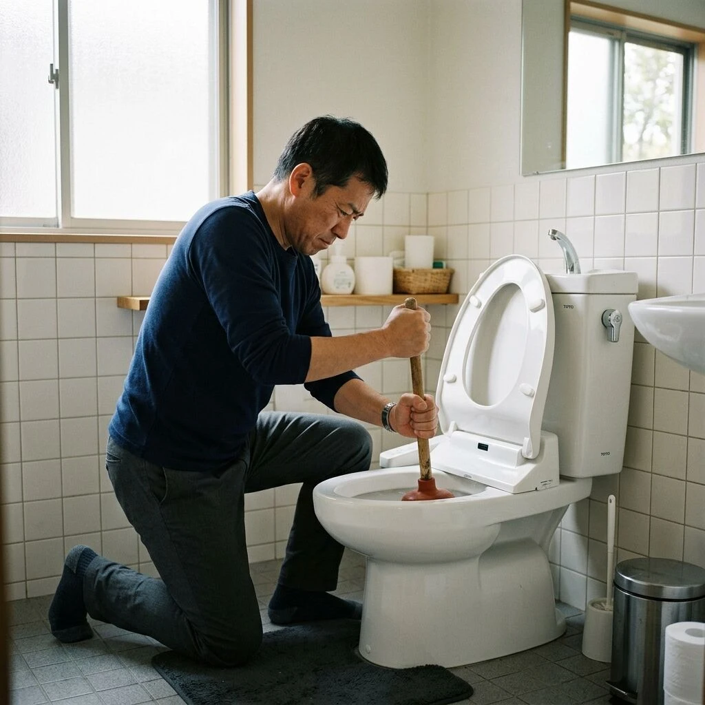 トイレの詰まりを直す簡単な方法