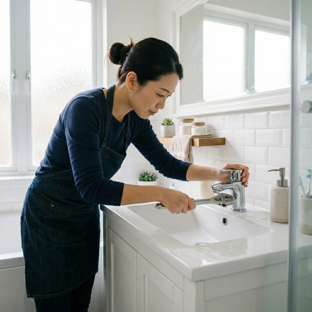 蛇口からの水漏れを止める