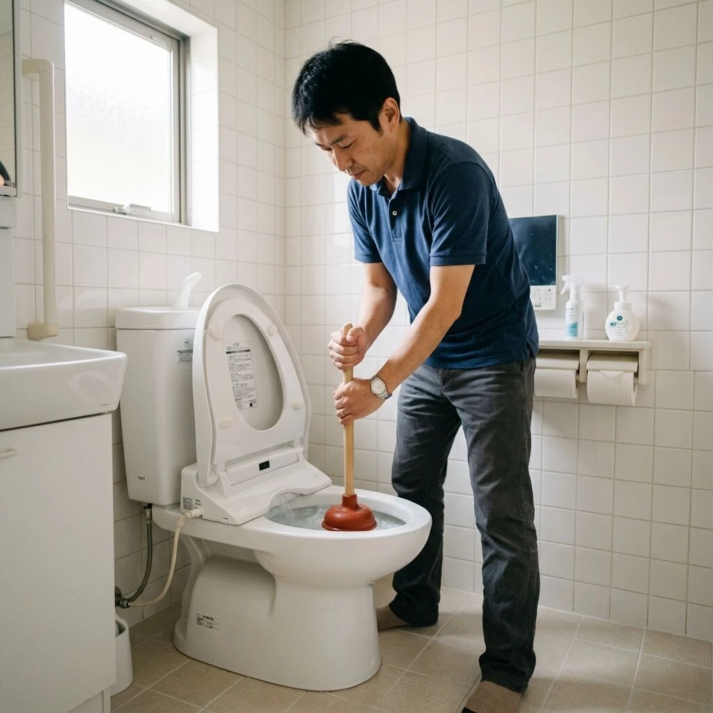 トイレが流れない！焦らずに最初に試すこと