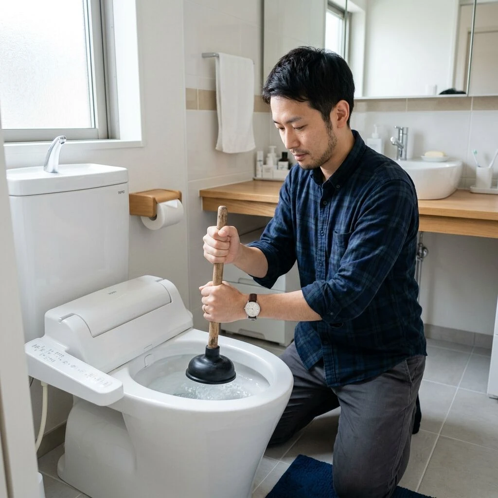 トイレ詰まりでの対処法