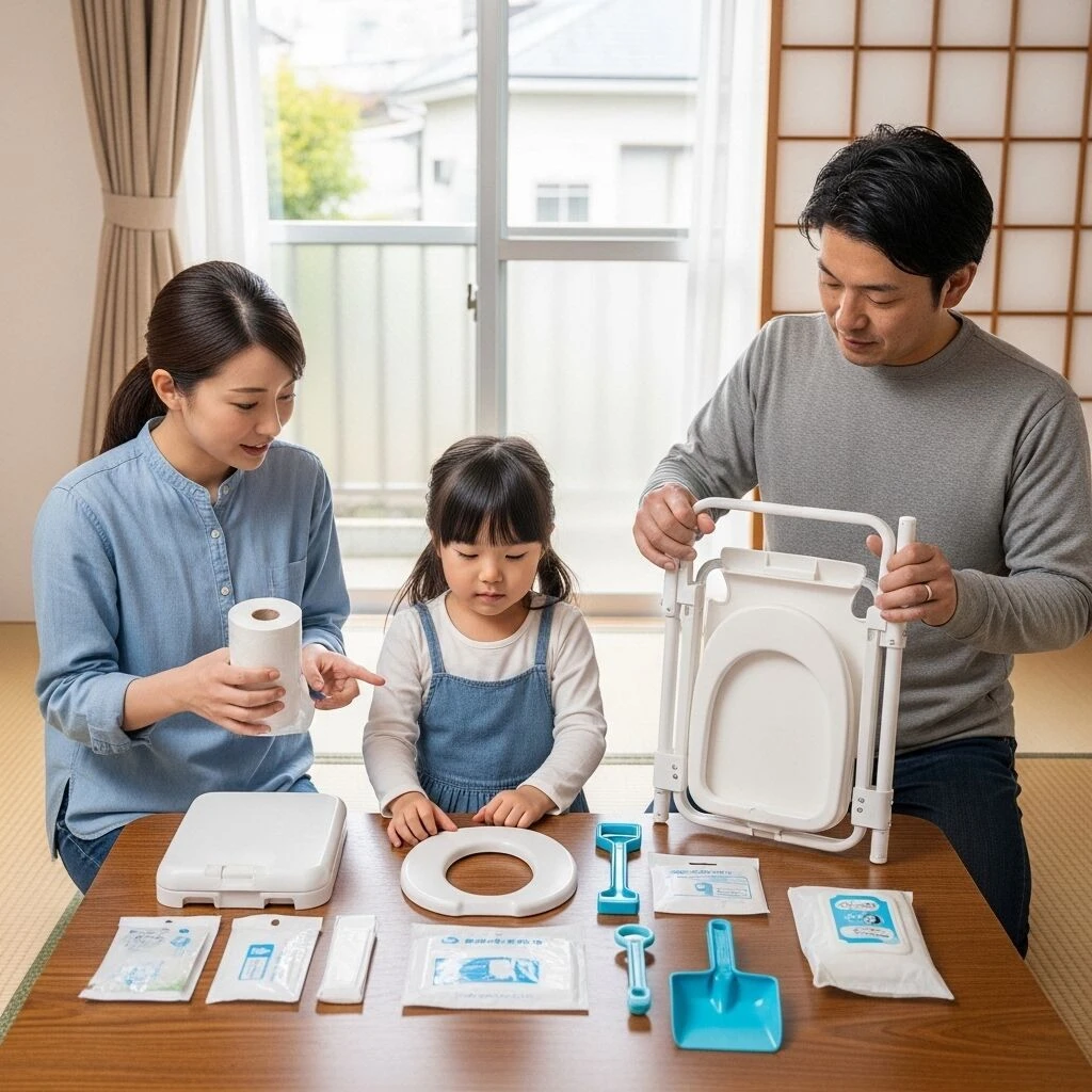 緊急時に役立つ簡易トイレの導入