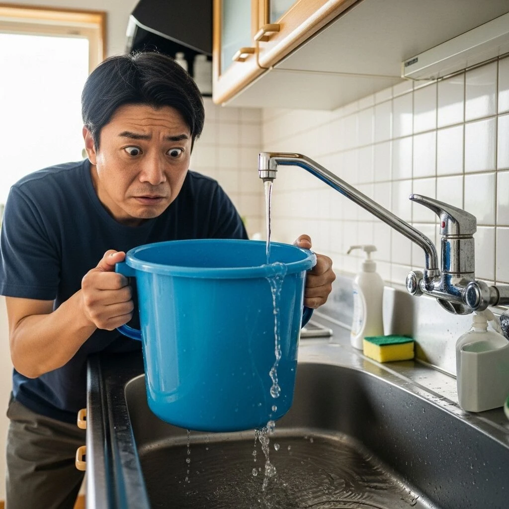 止まらない水漏れ