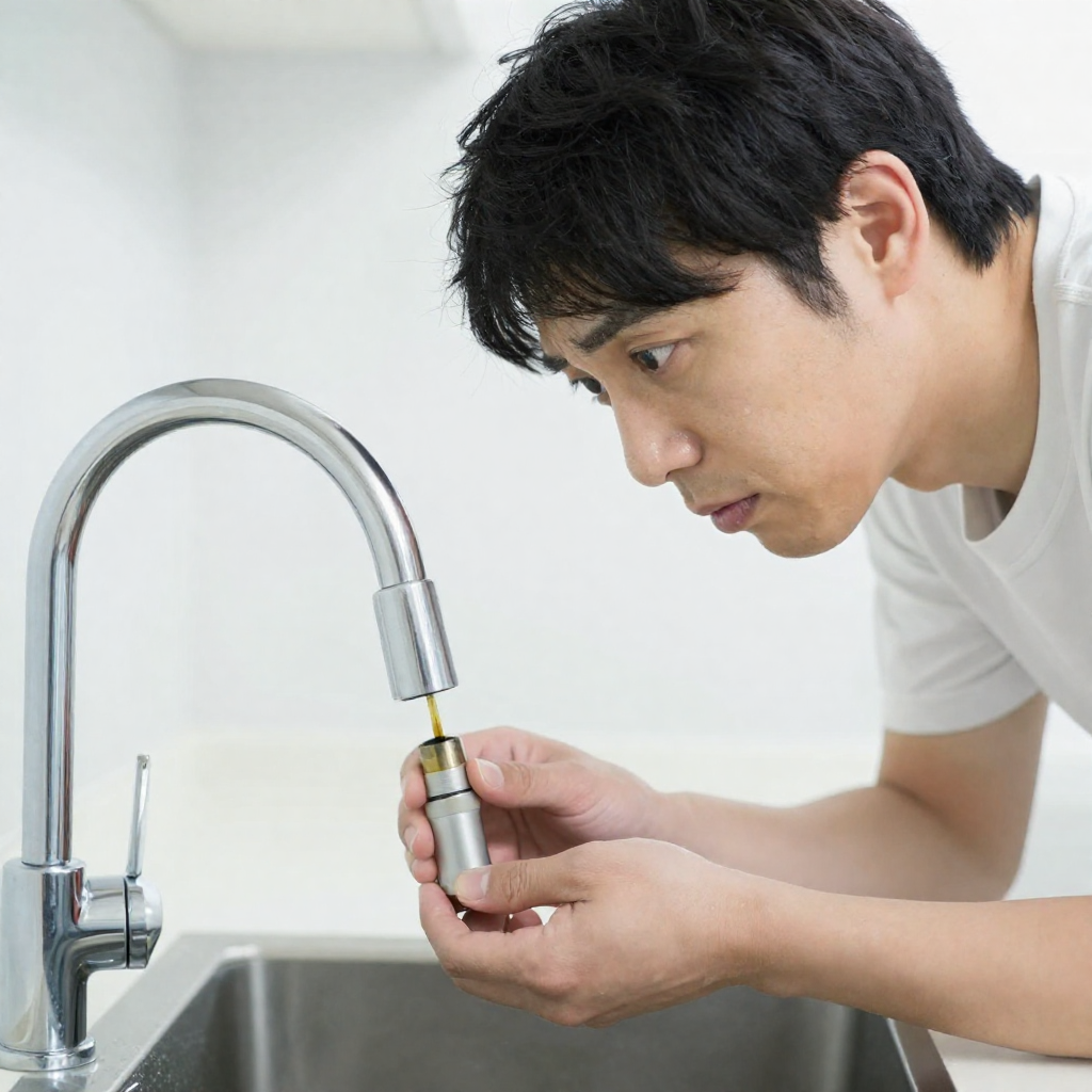 蛇口からの異音で気づいた水漏れ