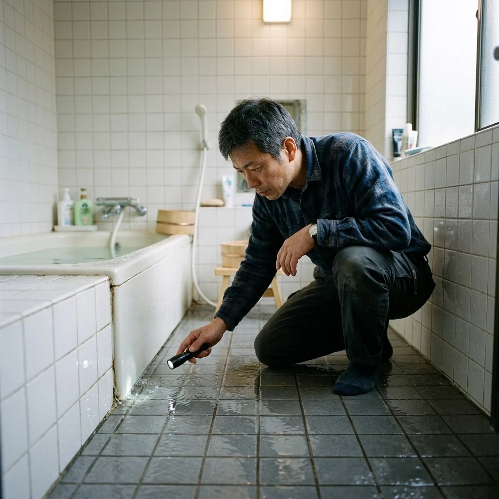 お風呂場での嫌な水漏れ
